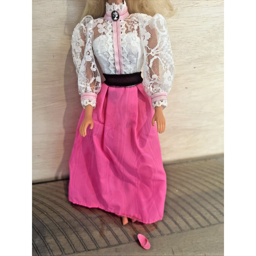 Vintage Barbie Angel Face #5640 Pink dress shoe heel 1980s Doll Mattel VTG - Picture 2 of 11